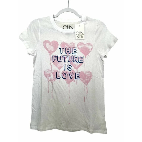 Chaser The Future Is Love Short Sleeve T-Shirt Size Medium NWT - Picture 3 of 7